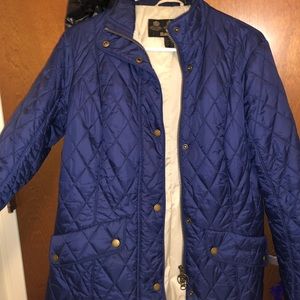 Navy Barbour jacket